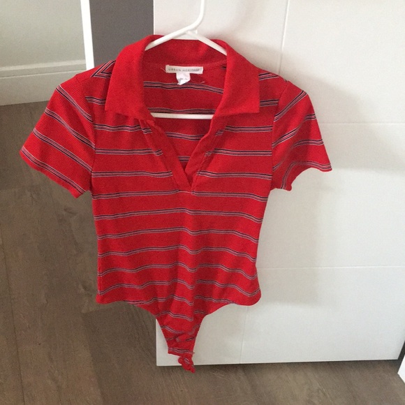 Red striped cute shirt - Picture 2 of 3